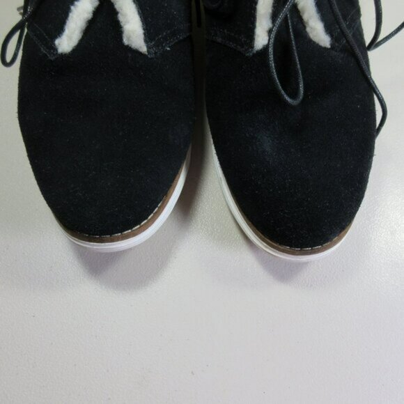 Cole Haan womens black suede sherpa lined chukka boots 8.5 C w04129 - Picture 5 of 8